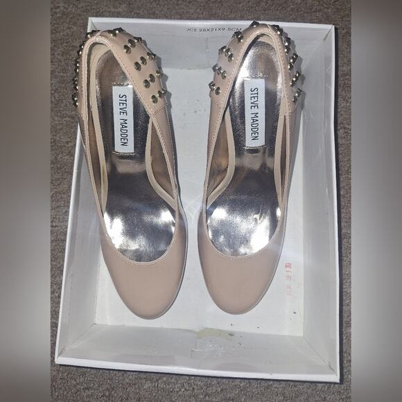 Steve Madden Eden Heels Gold Spike  Size 8 M Feminine Coquette Wedding Prom - Picture 2 of 8